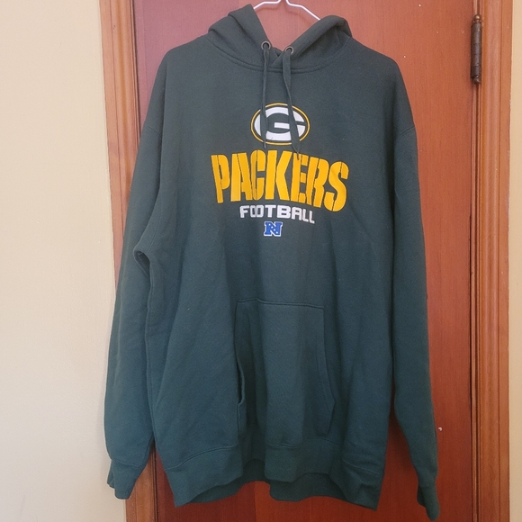 NFL team apparel Green Bay Packers sweatshirt with hood size xl - Picture 2 of 8